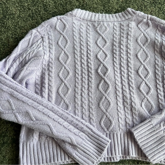 woven heart lavender y2k crop top + cardigan set nov sale - Picture 7 of 10